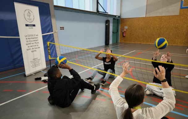 Intervention volley avec Marie-Amélie Le Fur 